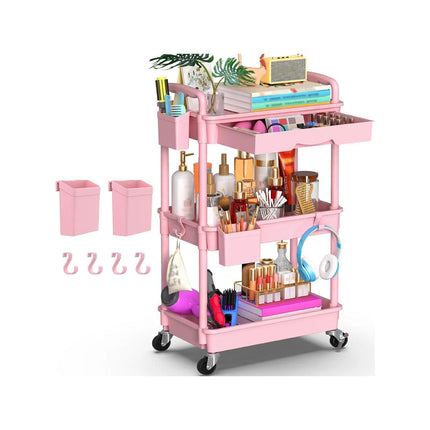 Rolling Utility Cart with Wheels, Rolling Drawer Cart for Storage – image 11