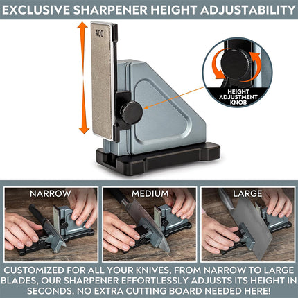 Rolling Knife Sharpener with Whetstones, Knife Sharpening Stones – image 4