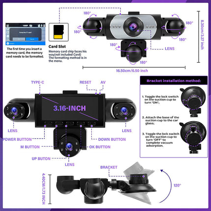 Car Dash Cam Front and Rear – image 4