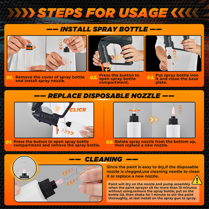 Cordless Paint Sprayer, Electric Paint Sprayer for Furniture and Cabinets – image 8