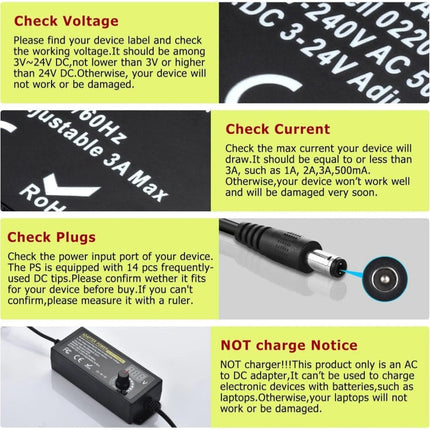 Universal Power Supply, Variable DC Power Supply, Universal AC Adapter – image 5
