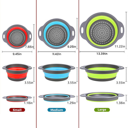 Collapsible Kitchen Strainer Set of 3, Pot Strainer – image 9