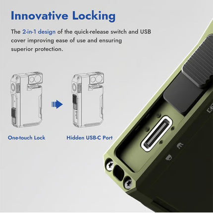 Mini Flashlight 400 Lumens, Pocket EDC Flashlight with Clip and Rotatable Head – image 5