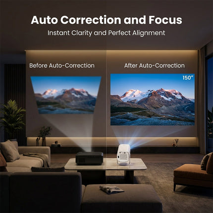 Portable Projector with WiFi 6 and Bluetooth, Smart Mini Projector with Auto Keystone – image 4