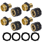 Garden Hose Quick Connector 3/4 Inch, Aluminum Water Hose Quick Connect Fittings, Male and Female Hose Connector Set