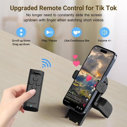 Bluetooth Page Turner Remote with Phone Stand, Camera Shutter Remote – image 5