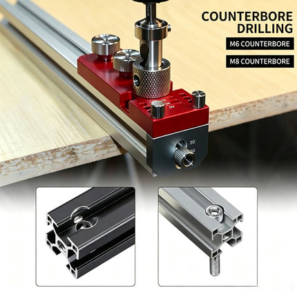 Drilling Jig for Aluminum Profile, Drilling Tapping Guide for 20 30 40 Series Extrusion