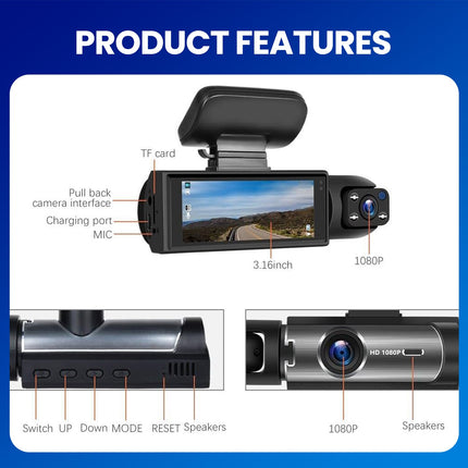 Dash Cam Front and Rear, Dash Cam for Car with Night Vision – image 13
