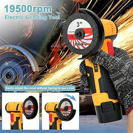 Cordless Angle Grinder, Mini Metal Grinder with Discs – image 5