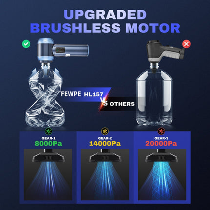 Handheld Cordless Vacuum for Car, Brushless Handheld Vacuum with Electric Air Duster and Portable Air Pump – image 6
