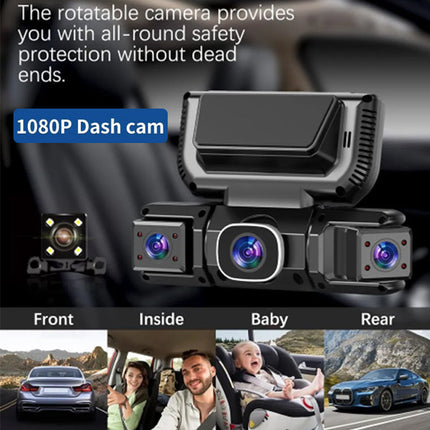 4 Channel Dash Cam with GPS, 1080p Dash Camera with Loop Recording – image 6