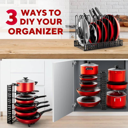 Kitchen Cabinet Organizer for Pots and Pans, Pan Lid Organizer – image 9