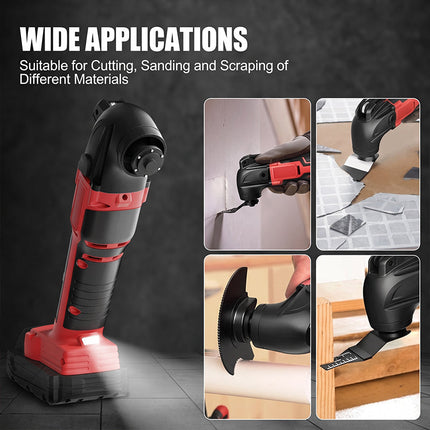 Cordless Oscillating Multi Tool, 6 Speed Oscillating Saw with LED Light – image 4