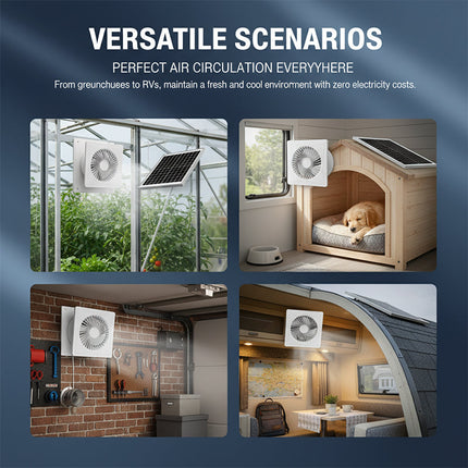 Solar Attic Fan with Adapter, Ventilation Fan for Greenhouse and Chicken Coop – image 7