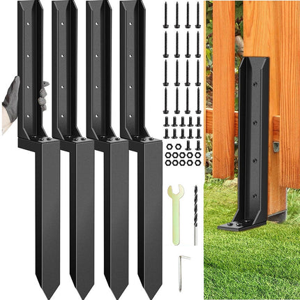 Fence Post Repair Kit, Heavy Duty Fence Post Stakes