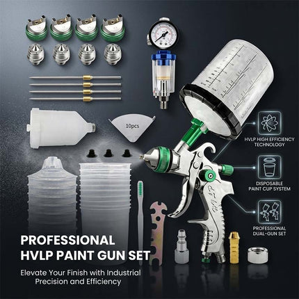 HVLP Air Spray Gun with Regulator, Air Paint Sprayer – image 4