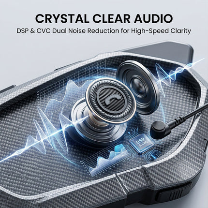 Motorcycle Communication System, Bluetooth Motorcycle Helmet Intercom System, Motorcycle Helmet Speakers with – image 10