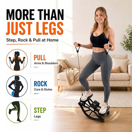 Mini Stair Stepper with Resistance Bands, Side to Side Rocking Stepper, Low Impact Cardio Machine for Home Workouts – image 7