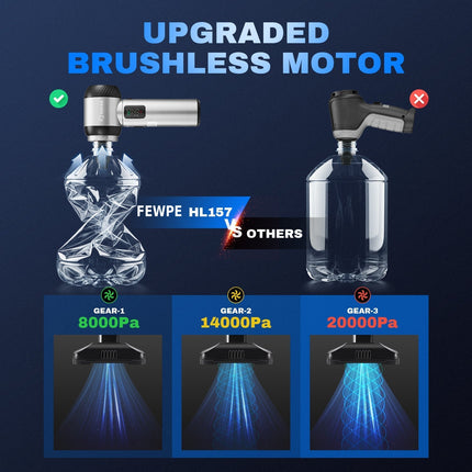 Handheld Cordless Vacuum for Car, Brushless Handheld Vacuum with Electric Air Duster and Portable Air Pump – image 15