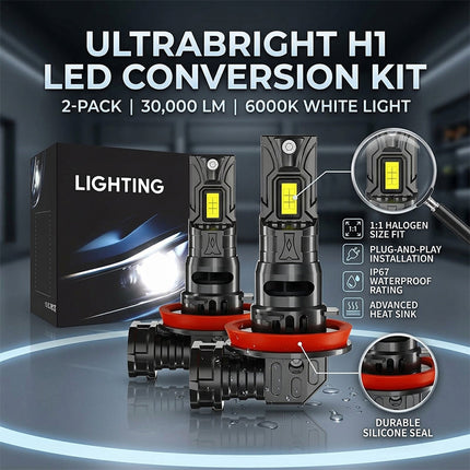 LED Headlight Bulbs 2 Pack, Headlight Bulb Replacement with Cooling Fan – image 4