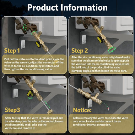 Valve Core Removal Tool for HVAC, AC Valve Core Remover and Installer – image 5