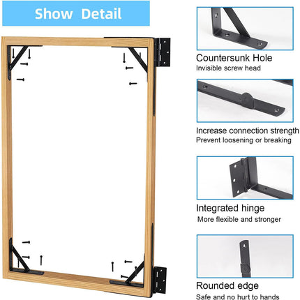 Anti Sag Gate Brace Kit, Heavy Duty Gate Hardware with Hinge Brackets and Gate Latch – image 4