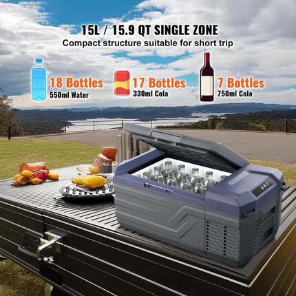 Car Fridge Freezer, 12V Portable Fridge with Digital Control