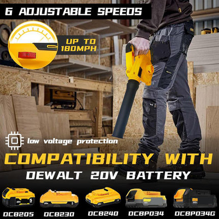 Cordless Leaf Blower, Brushless Motor and 6 Speeds – image 9