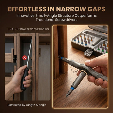 Precision Screwdriver Set with Ratchet Handle, Repair Tool Kit with Case – image 9