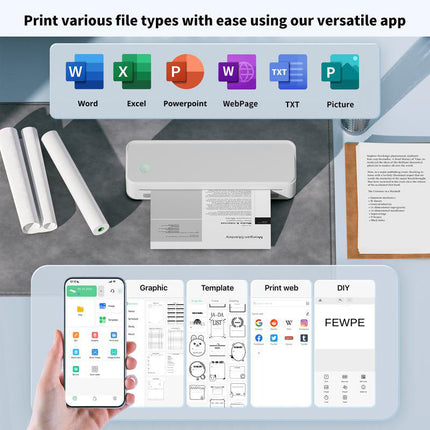 Portable Thermal Printer, Wireless Printer for Phone and Laptop – image 4