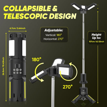 Rechargeable Camping Lantern with Telescopic Stand, Battery Lantern for Camping Gear – image 9