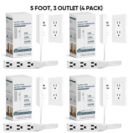 Ultra Thin Outlet Concealer, Wall Outlet Extender to Hide Cords and Plugs – image 22