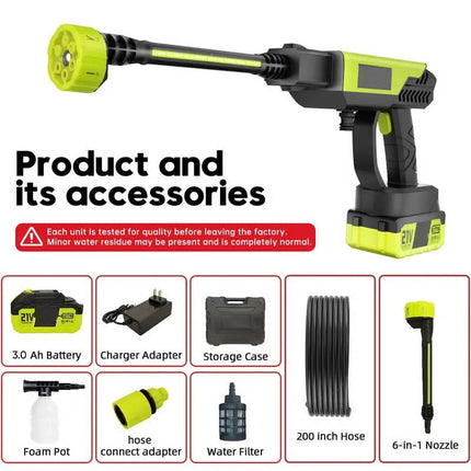Cordless Pressure Washer, Electric Pressure Washer for Car with 6 in 1 Nozzle – image 5