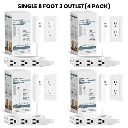 Ultra Thin Outlet Concealer, Wall Outlet Extender to Hide Cords and Plugs – image 24