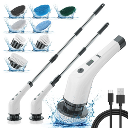 Electric Spin Scrubber, Spin Brush with Interchangeable Heads