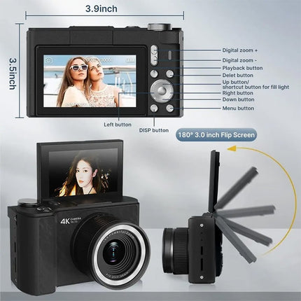 Digital Camera for Kids and Teens, 4K Compact Digital Camera with Flip Screen – image 10
