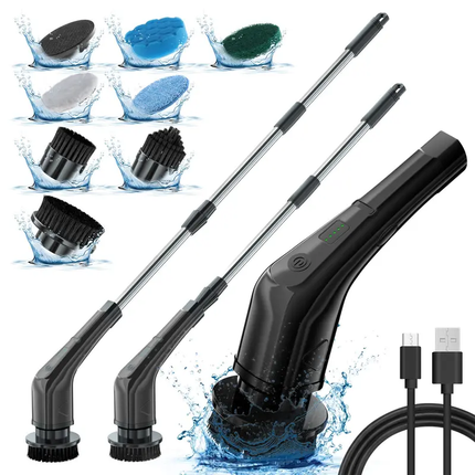 Electric Spin Scrubber, Cordless Power Scrubber for Bathroom and Toilet