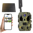 Cellular Trail Camera 4K with Solar Panel, Wireless Hunting Camera with Night Vision, Outdoor Security