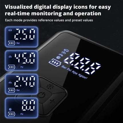 Portable Air Compressor for Car Tires, Car Tire Pump with Digital Display