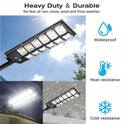 Outdoor Solar Lights with 220° Wide-Angle Lighting