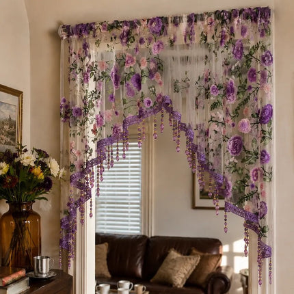 Sheer Curtains for Bedroom, Tension Rod Curtain for Closet and Doorway – image 31