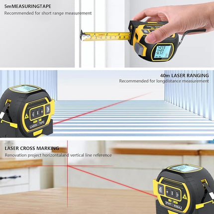 Laser Measuring Tool with Backlit Display and 6 Modes – image 8