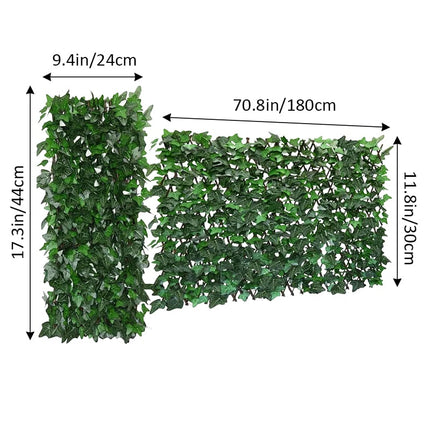 Expandable Faux Ivy Privacy Fence, Balcony Privacy Screen with Wood Lattice Frame – image 15