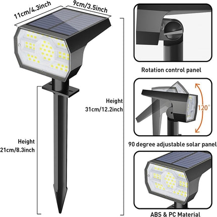 Solar Lights for Garden 2 in 1, Solar Lights for Yard with Wall Mount