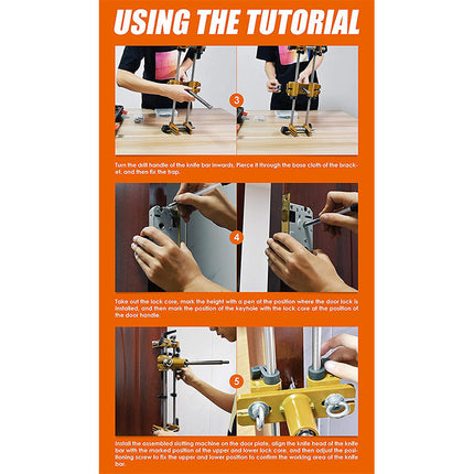 Door Lock Installation Kit, Woodworking Tools for Angle Grinder or Drill – image 7