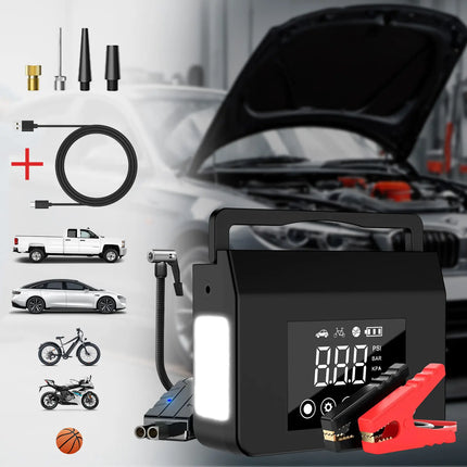 Portable Jump Starter with Air Compressor, 2500A Car Battery Jump Starter with 150 PSI Tire Inflator and Power Bank – image 4
