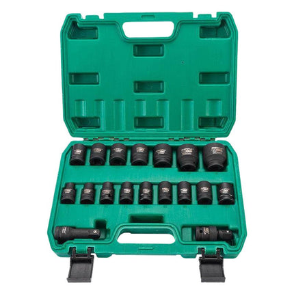 Impact Socket Set 1/2 Inch Drive, Hex Socket Set, Torx Socket Set, Low Profile Impact Sockets with Storage Case