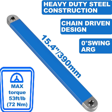 Offset Extension Wrench 15 Inch, Wrench Extender with 3 Socket Adapters – image 5