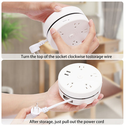 Retractable Power Strip with USB, Surge Protector Power Strip with 4 Outlets – image 5