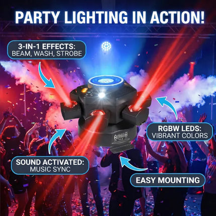 Stage Lights, RGBW LED Disco Light – image 6